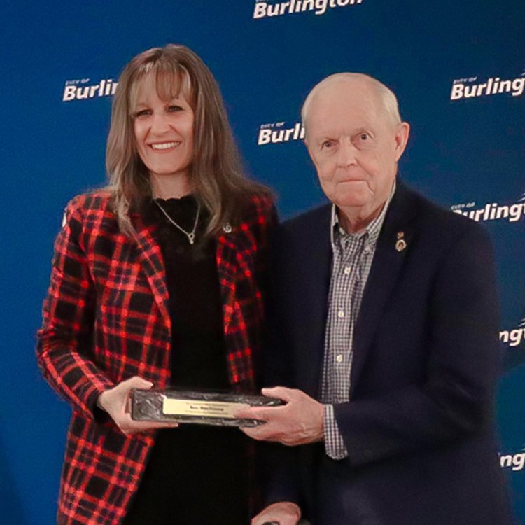 Ron MacVinnie - April 2026 Ron MacVinnie receiving key to the City