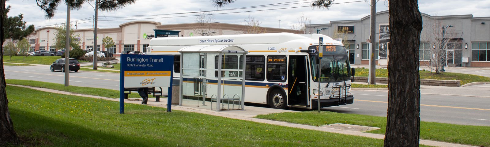 Burlington Transit hybrid bus.